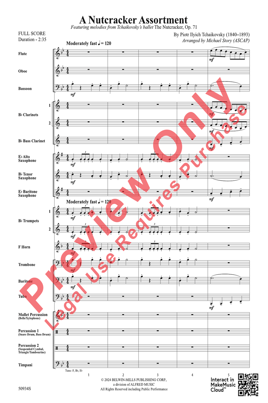 A Nutcracker Assortment Concert Band scores gallery preview page 3