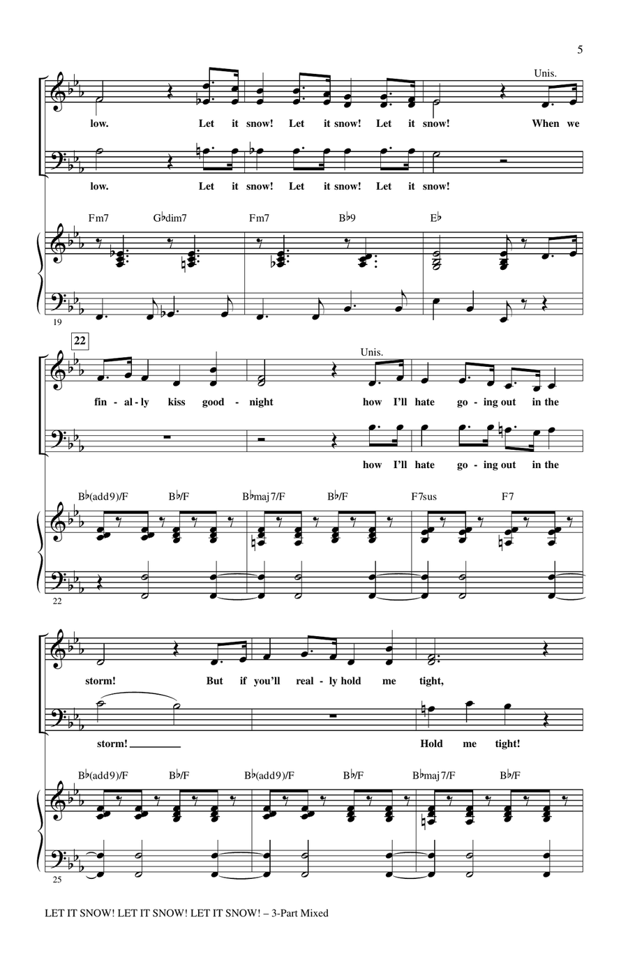 Let It Snow! Let It Snow! Let It Snow! 3-Part scores gallery preview page 3