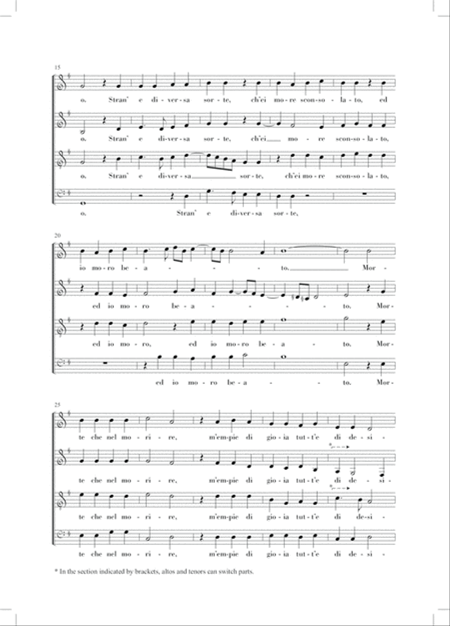 Il bianco e dolce cigno Il bianco e dolce cigno 4-Part scores gallery preview page 2
