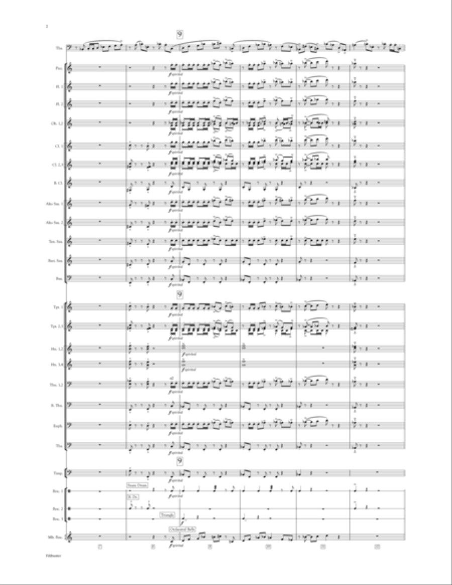 Filibuster - for Tuba and Symphonic Band Concert Band scores gallery preview page 6