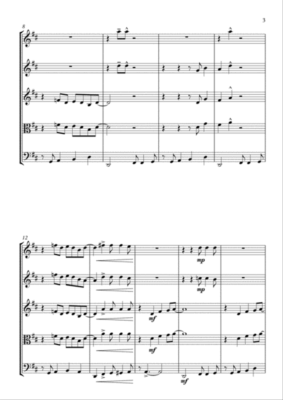 When the Saints Go Marching In - for String Quartet String Quartet scores gallery preview page 3