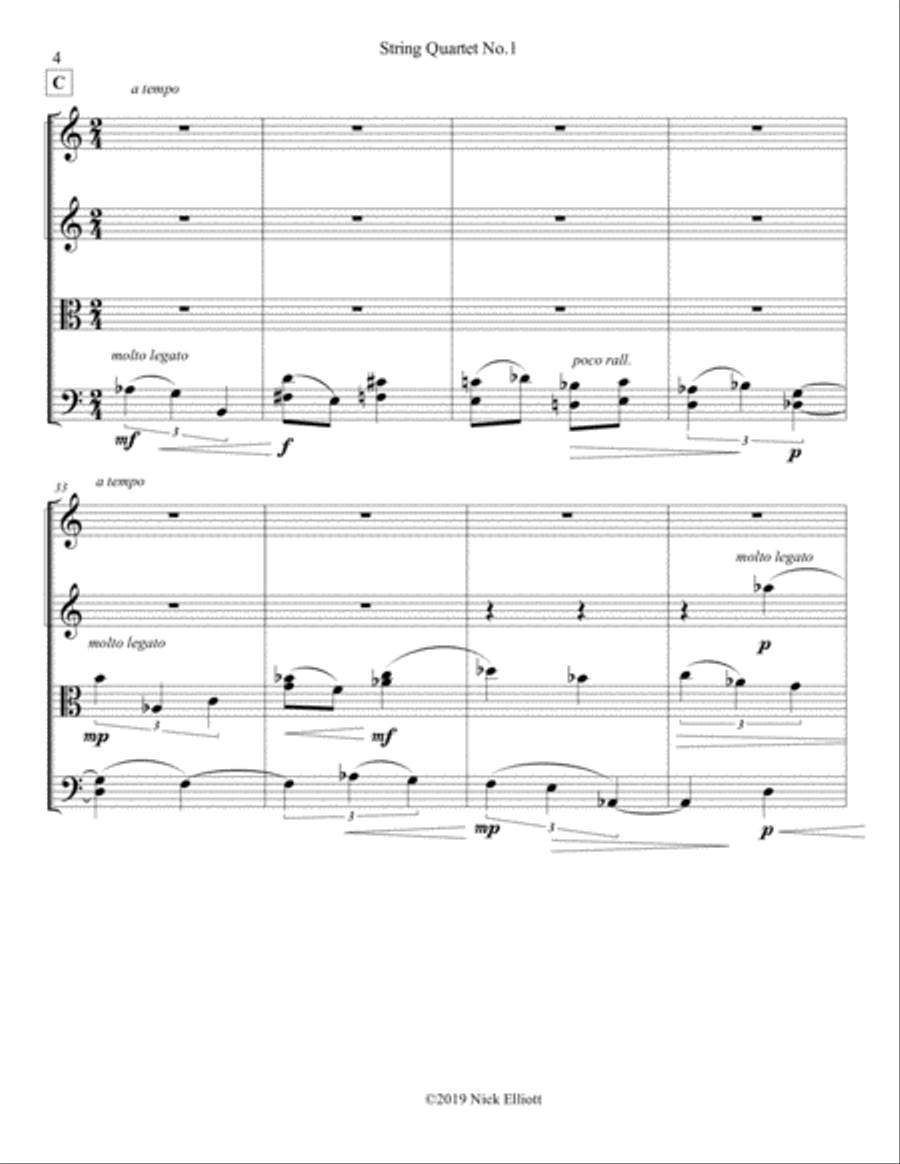 String Quartet No.1 String Quartet scores gallery preview page 4