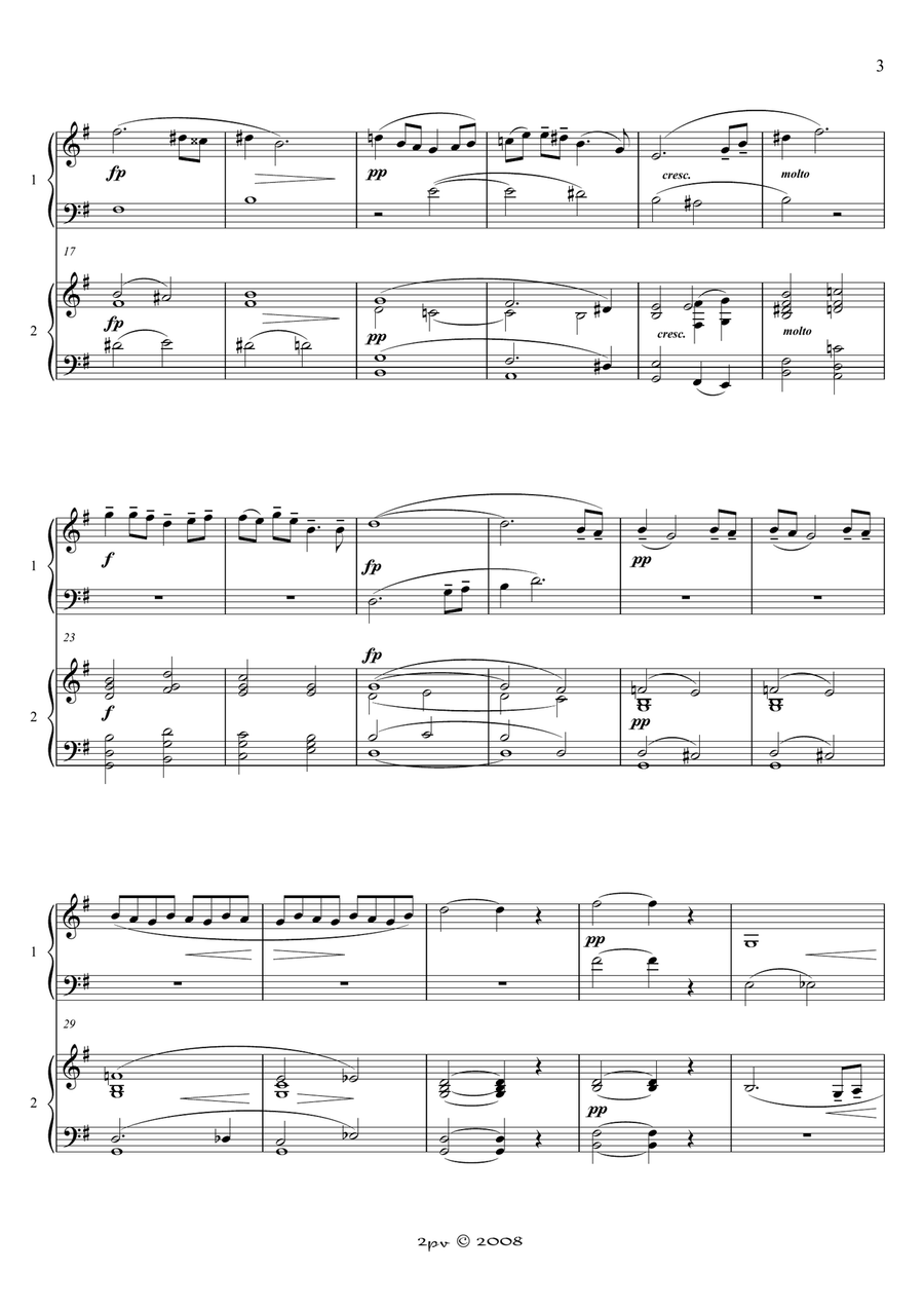 Last Spring Last Spring Piano Duet scores gallery preview page 2