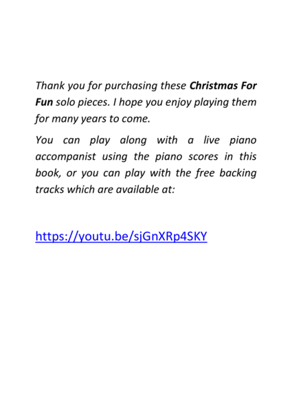 6 Christmas Flute Solos for Fun - with FREE BACKING TRACKS and piano accompaniment to play along wit image number null