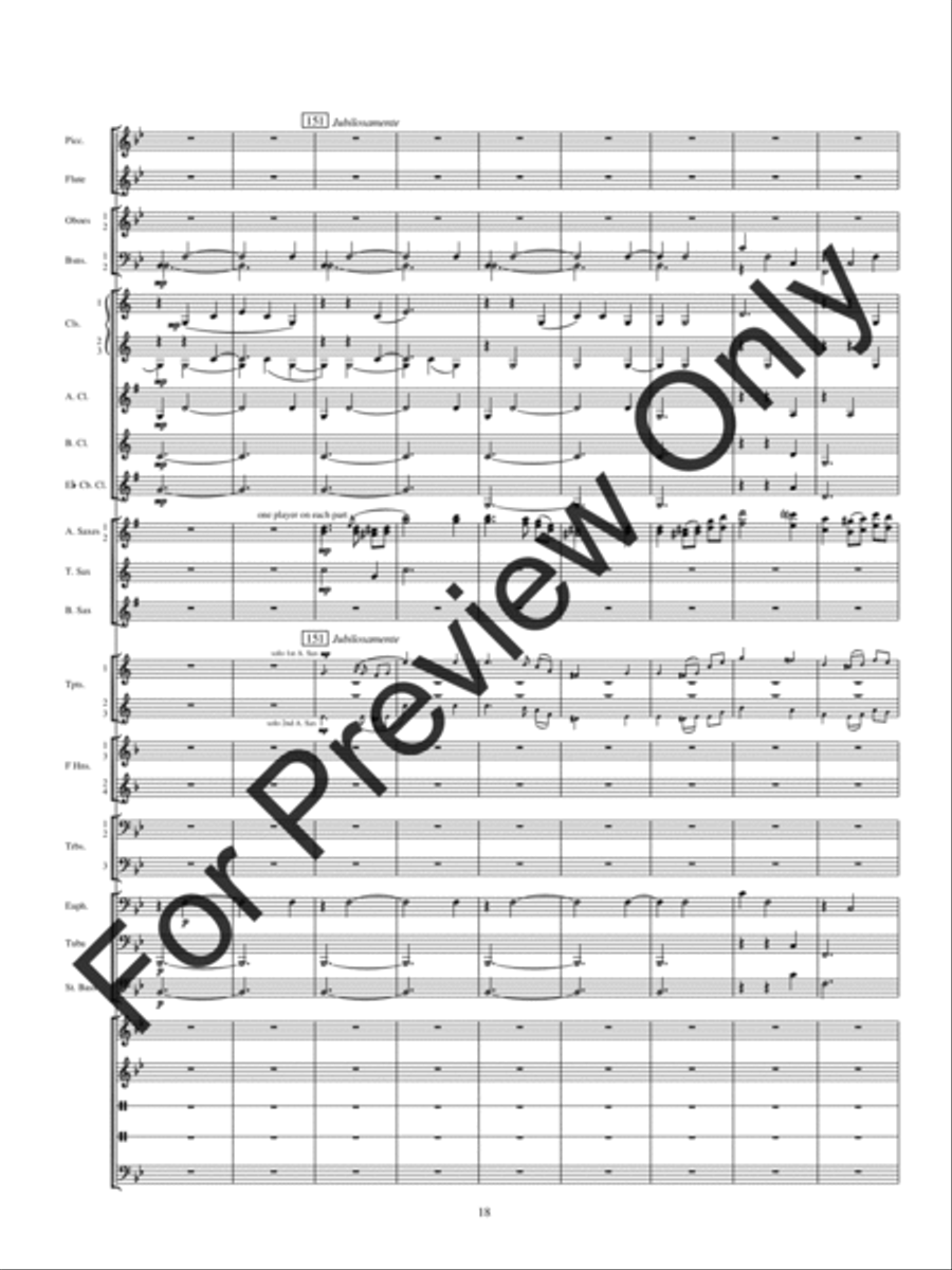 Rhapsody On Spanish Carols Concert Band scores gallery preview page 21