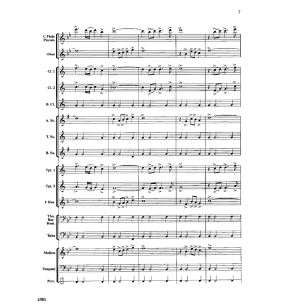 A Hymn of Peace Concert Band scores gallery preview page 6