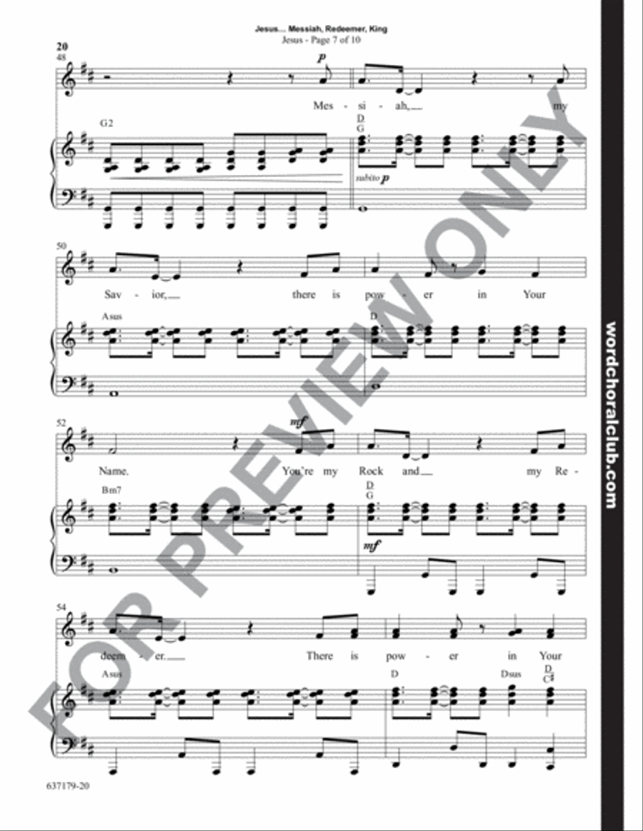 Jesus...Messiah, Redeemer, King - Choral Book Unison Choir scores gallery preview page 21