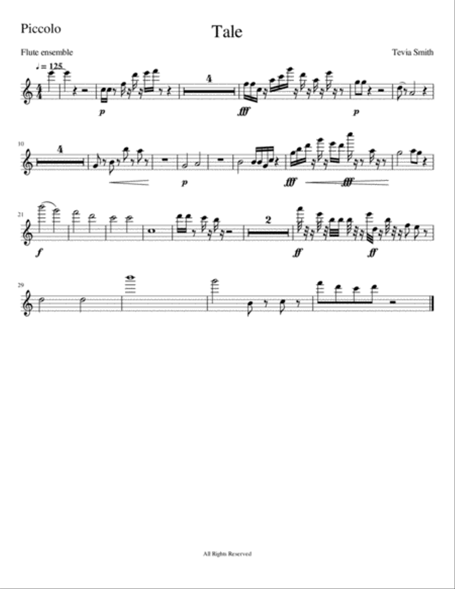 Tale Woodwind Ensemble scores gallery preview page 1