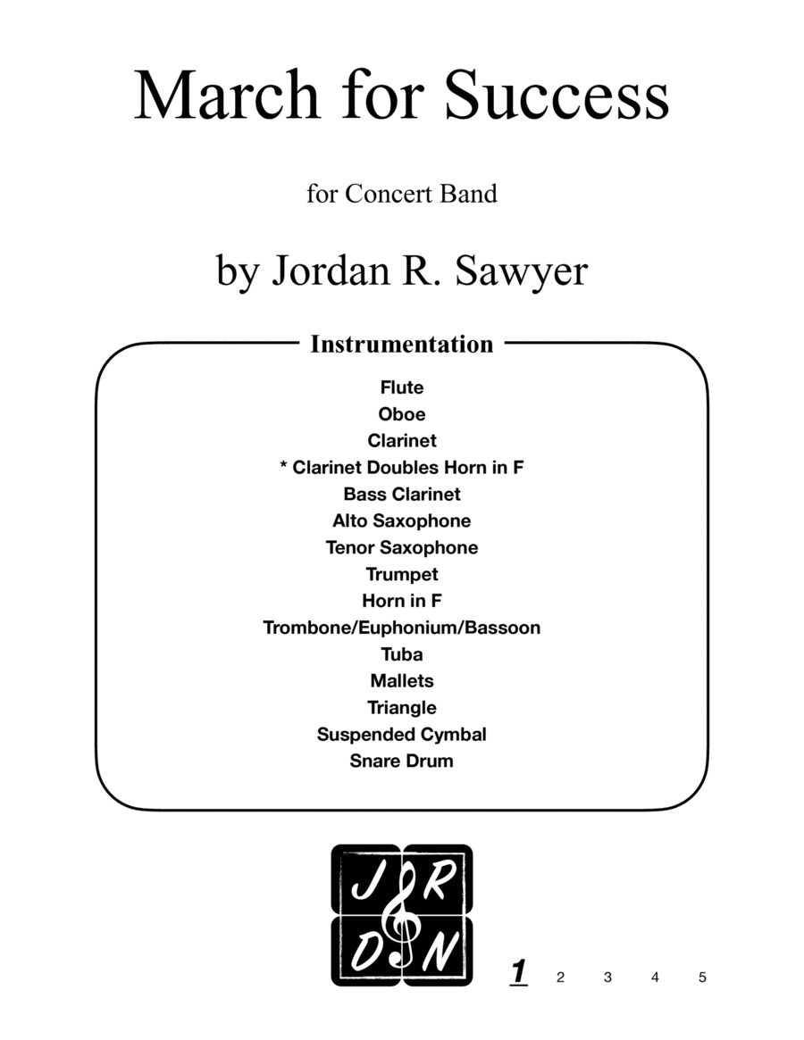 March for Success March for Success Concert Band scores gallery preview page 1