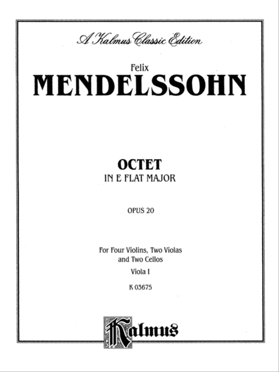 String Octet in E-flat Major, Op. 20 Small Ensemble scores gallery preview page 2