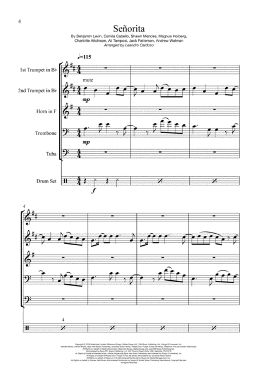 Senorita Small Ensemble scores gallery preview page 4