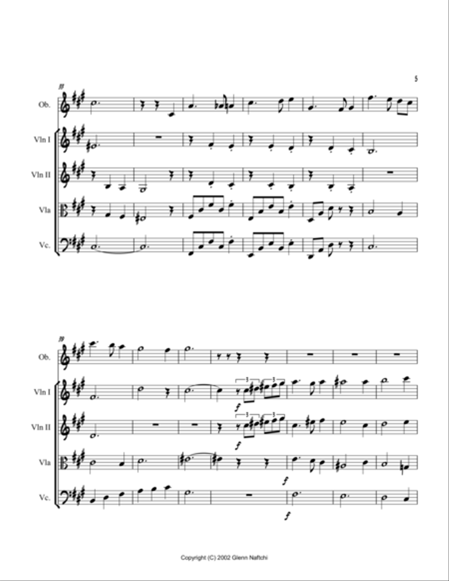 Song for Mom Chamber Orchestra scores gallery preview page 5