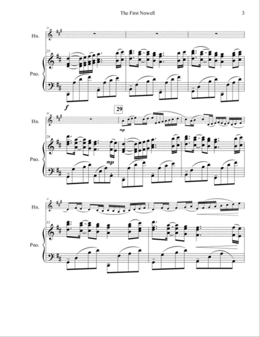 The First Nowell for Solo French Horn Horn scores gallery preview page 4