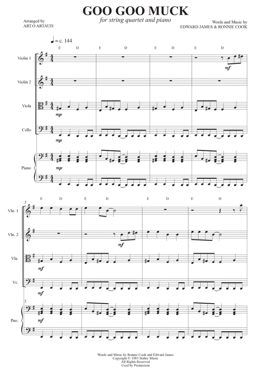 Goo Goo Muck Goo Goo Muck Cello scores gallery preview page 1