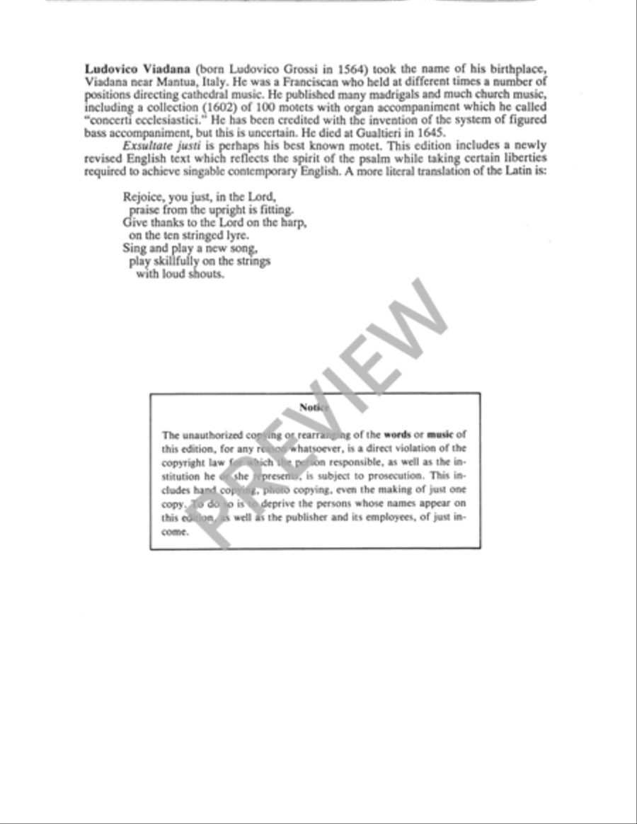 Exsultate justi 4-Part scores gallery preview page 3
