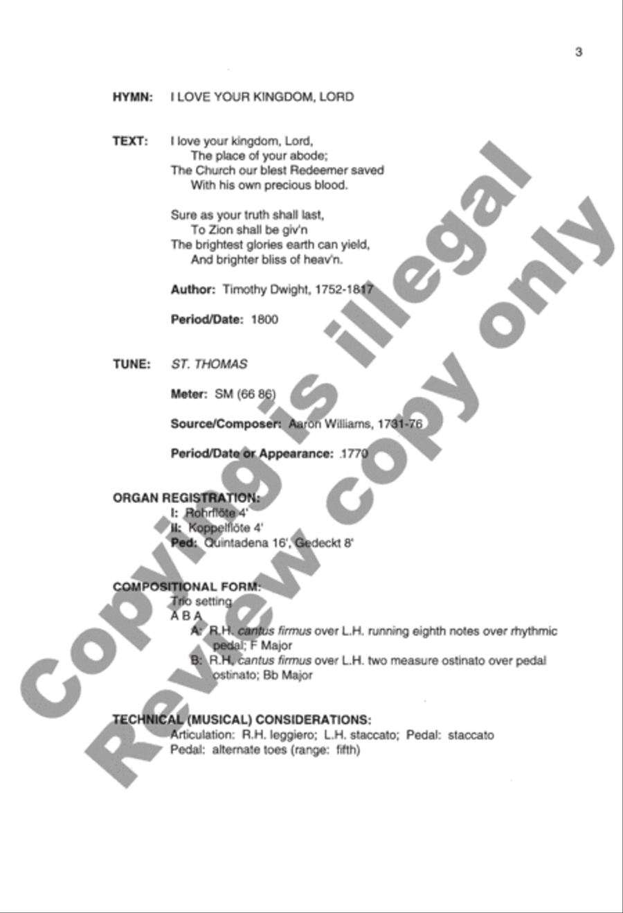 Easy Hymn Settings, General Set 1 Organ scores gallery preview page 4