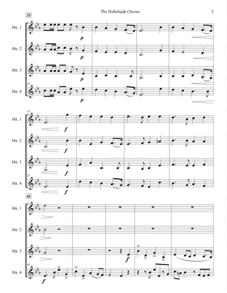 The Hallelujah Chorus for French Horn Quartet image number null