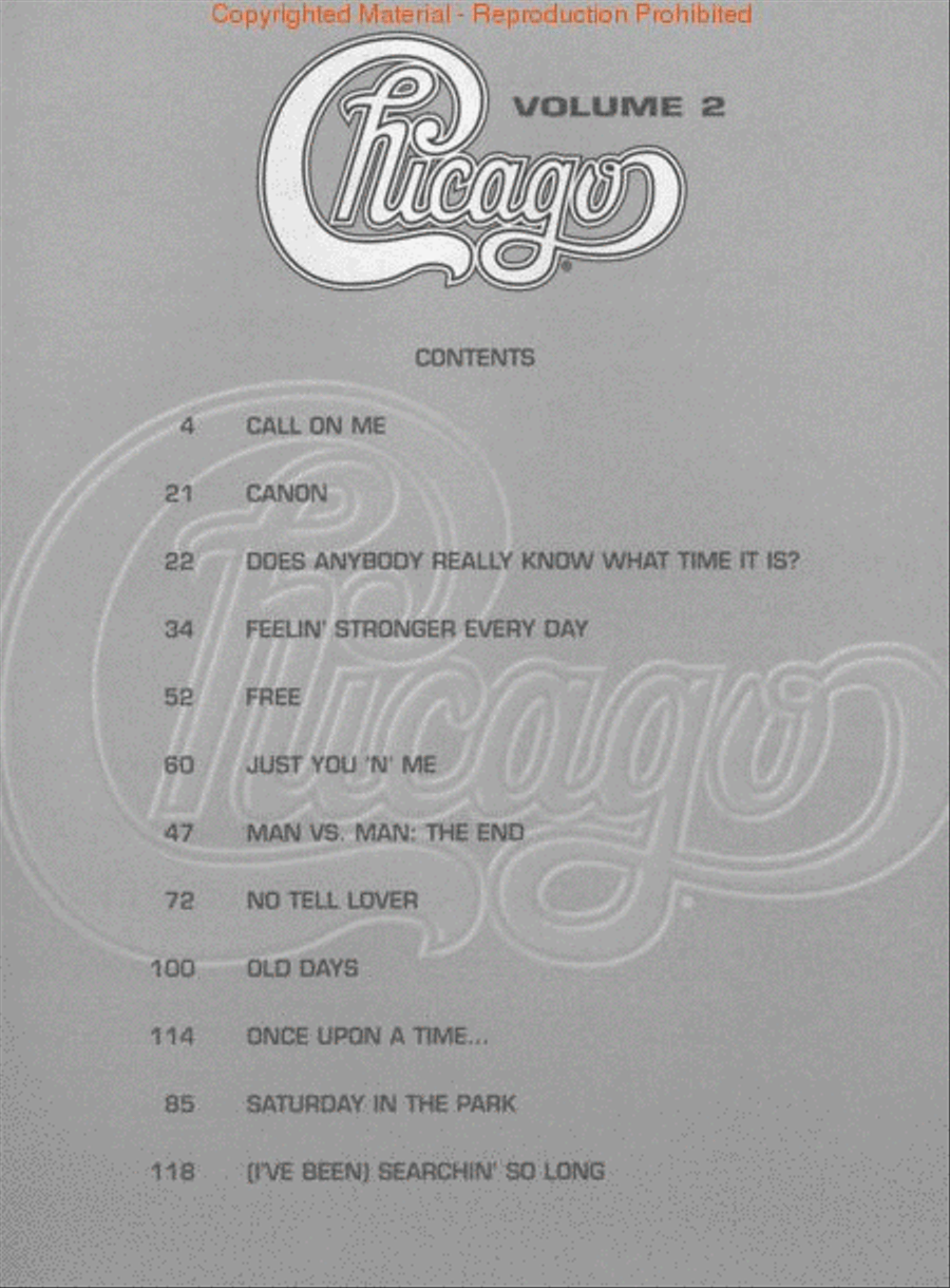 Chicago – Transcribed Scores Volume 2 Tenor Saxophone scores gallery preview page 2