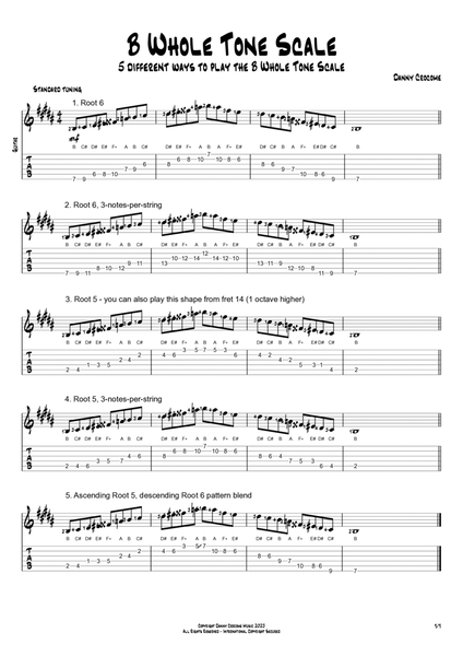 B Whole Tone Scale (5 Ways to Play) image number null
