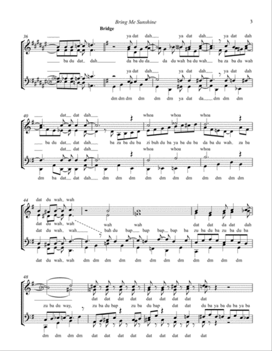 Bring Me Sunshine SSAA scores gallery preview page 3