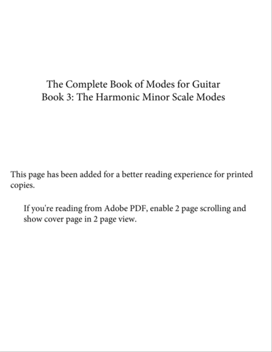 The Complete Book of Modes for Guitar Book 3 The Harmonic Minor Scale Modes Piano scores gallery preview page 5