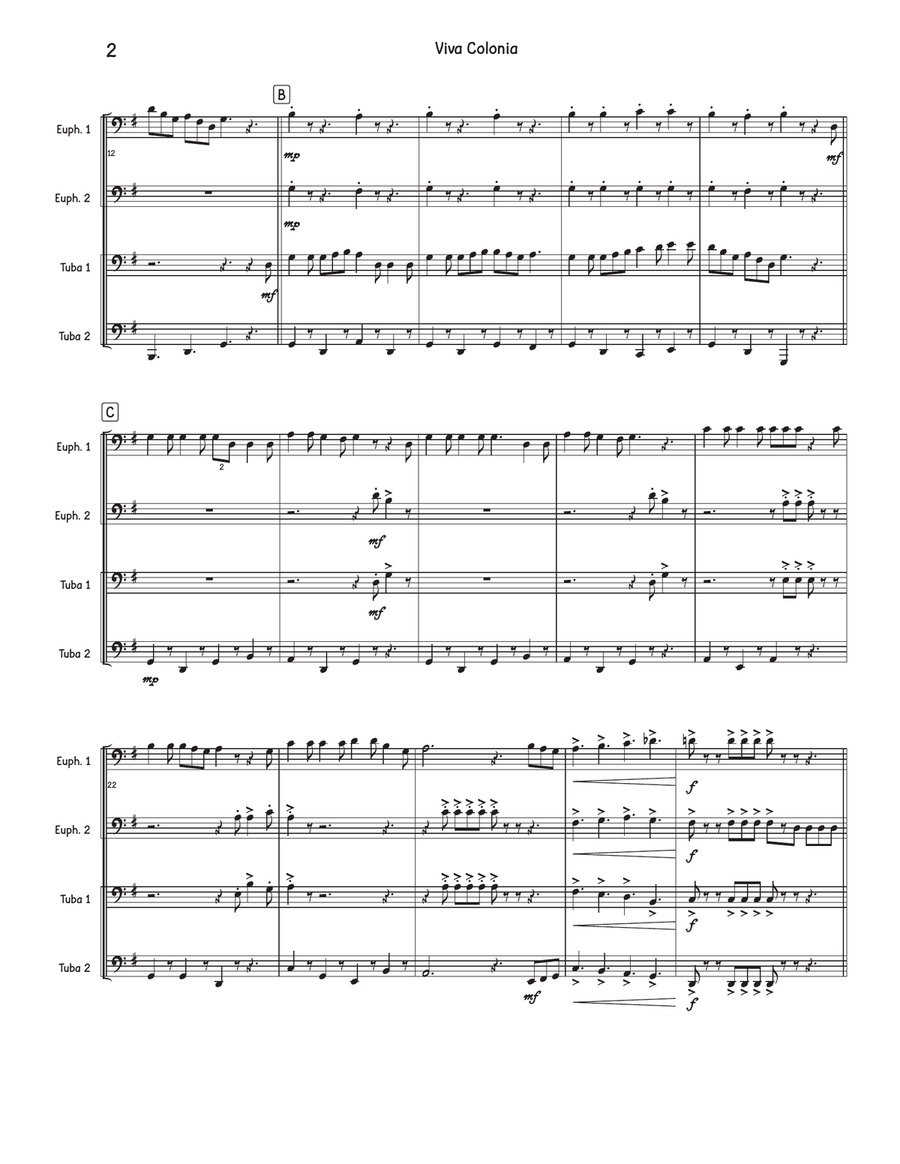 Viva Colonia Brass Quartet scores gallery preview page 2