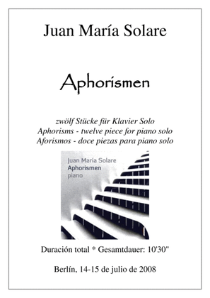 Book cover for Aphorismen [piano]