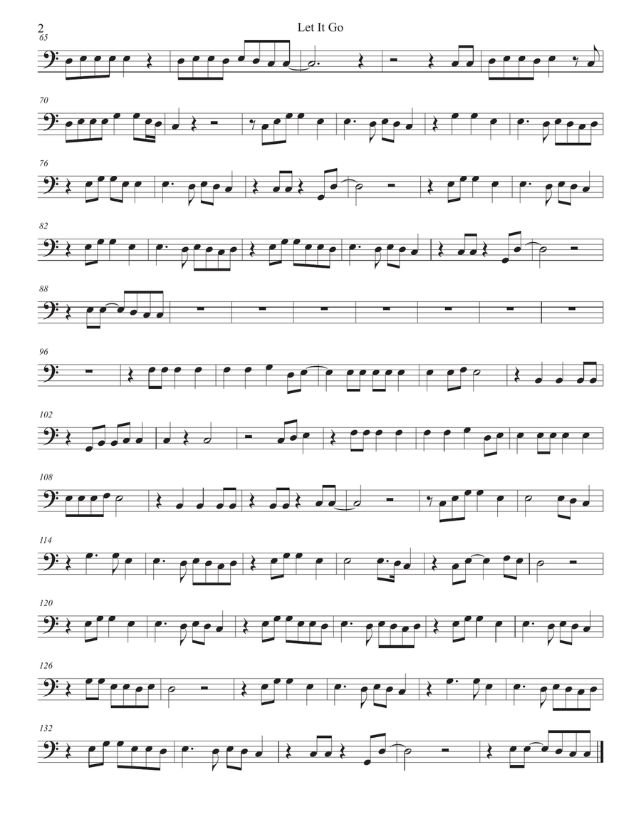Let It Go by James Bay Trombone Solo Digital Sheet Music Sheet Music Plus