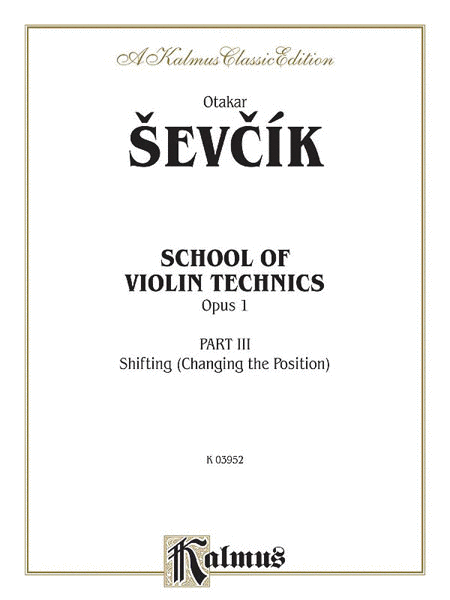 School of Violin Technics, Op. 1, Volume III