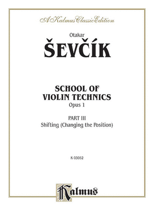 School of Violin Technics, Op. 1, Volume 3