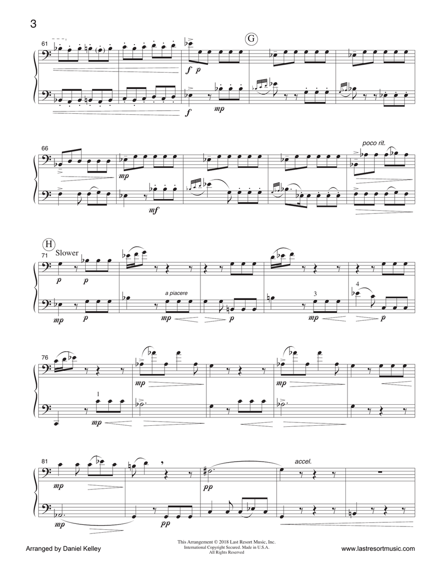 Largo al Factotum from Rossini's Barber of Seville for Duet - Two Cellos or Two Bassoons (or Cello Woodwind Ensemble scores gallery preview page 4