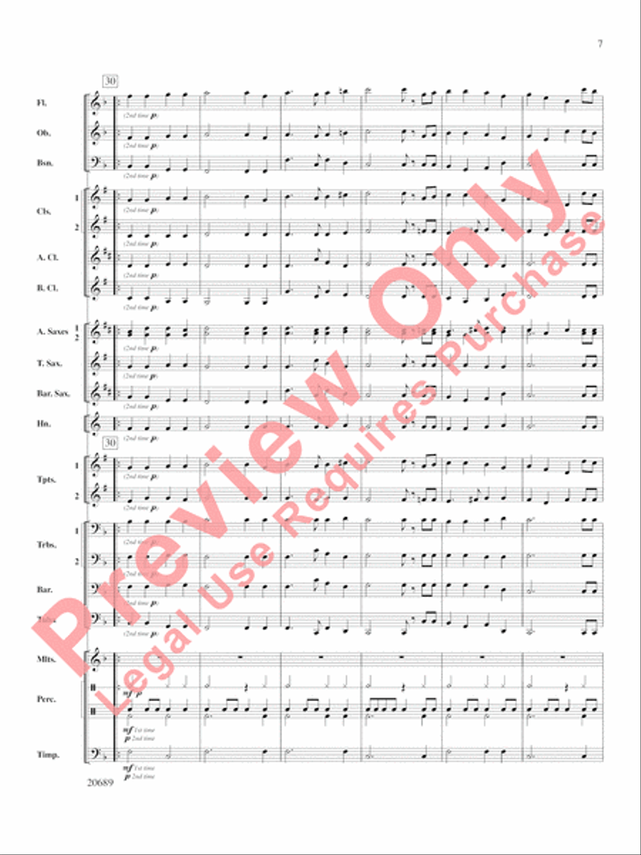 Music of the English Renaissance Concert Band scores gallery preview page 8