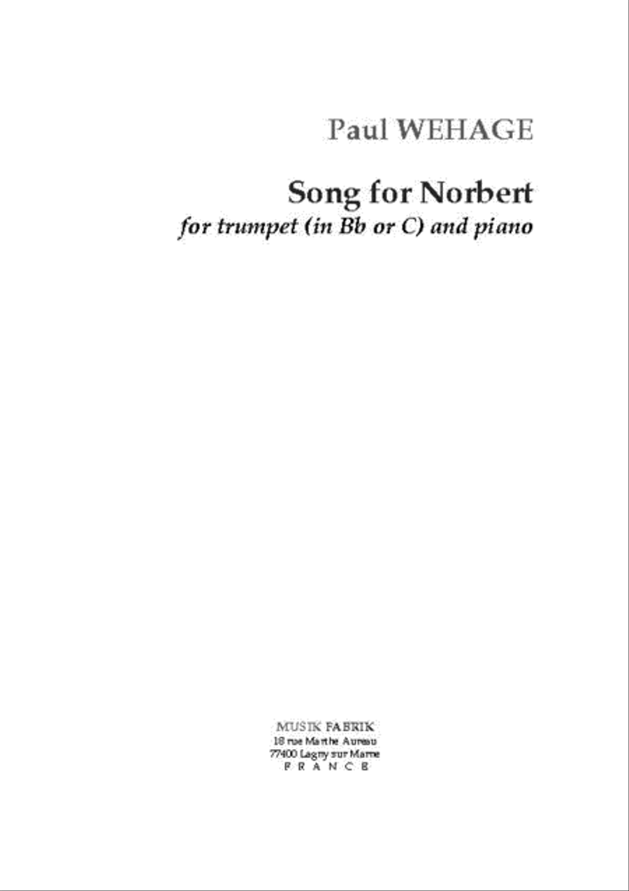 Song for Norbert C Trumpet scores gallery preview page 1