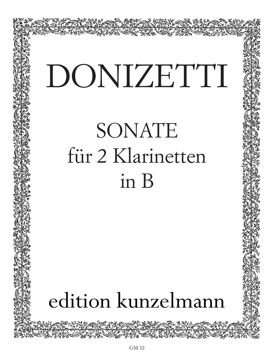 Sonata for 2 clarinets Clarinet Duet scores gallery preview page 1