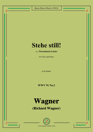 Book cover for R. Wagner-Stehe still!,in d minor,WWV 91 No.2,from Wesendonck-Lieder