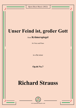 Richard Strauss-Unser Feind ist,großer Gott,in a flat minor,Op.66 No.7
