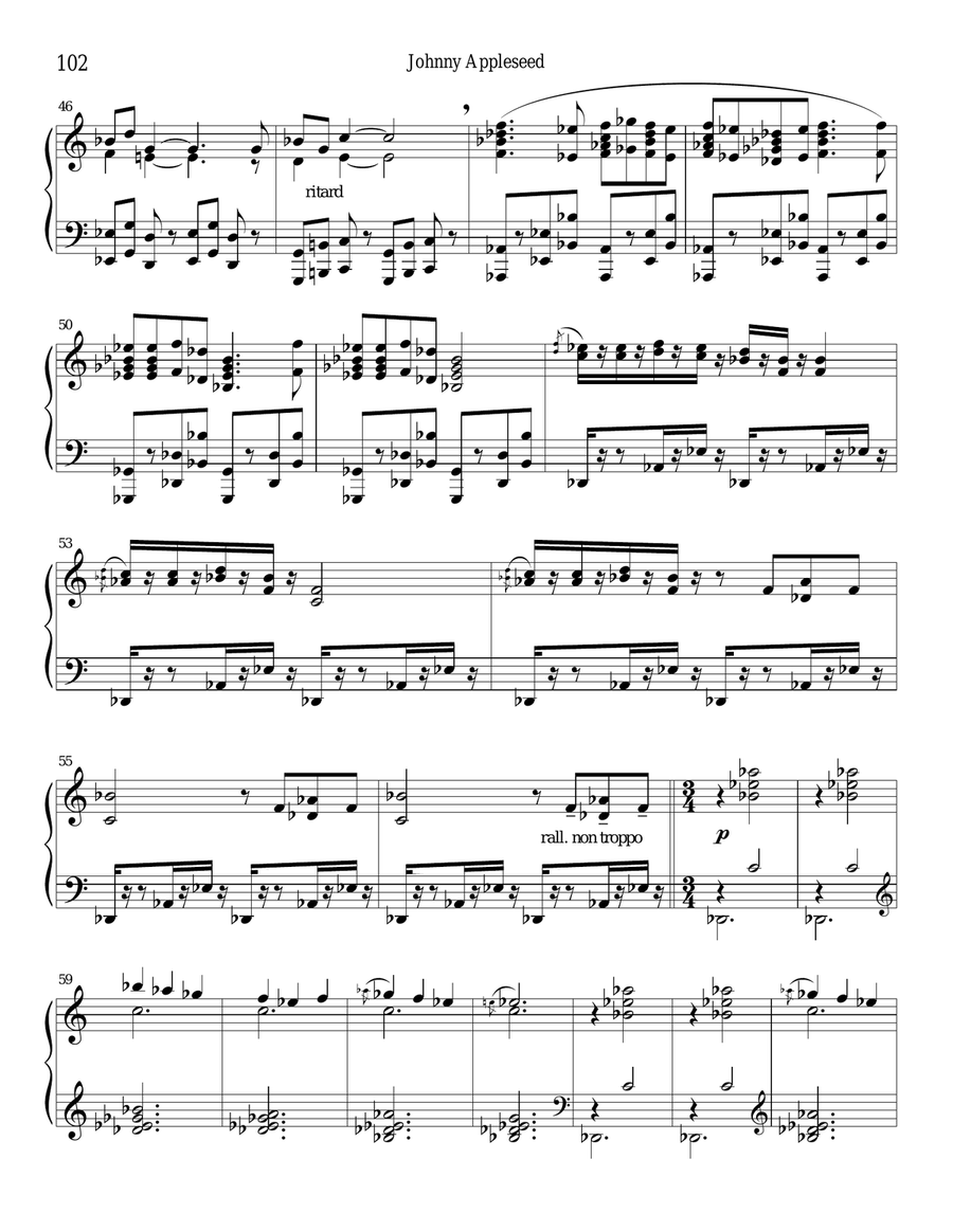 Johnny Appleseed Piano Solo scores gallery preview page 3