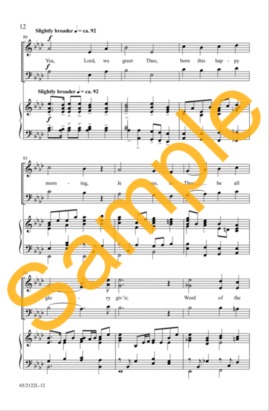 A New and Glorious Morn! 3-Part scores gallery preview page 10
