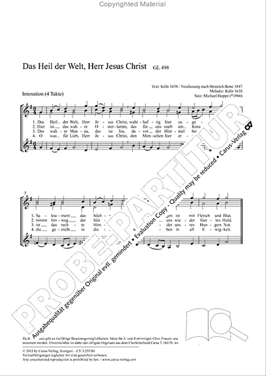 Das Heil der Welt, Herr Jesus Christ SSA scores gallery preview page 2