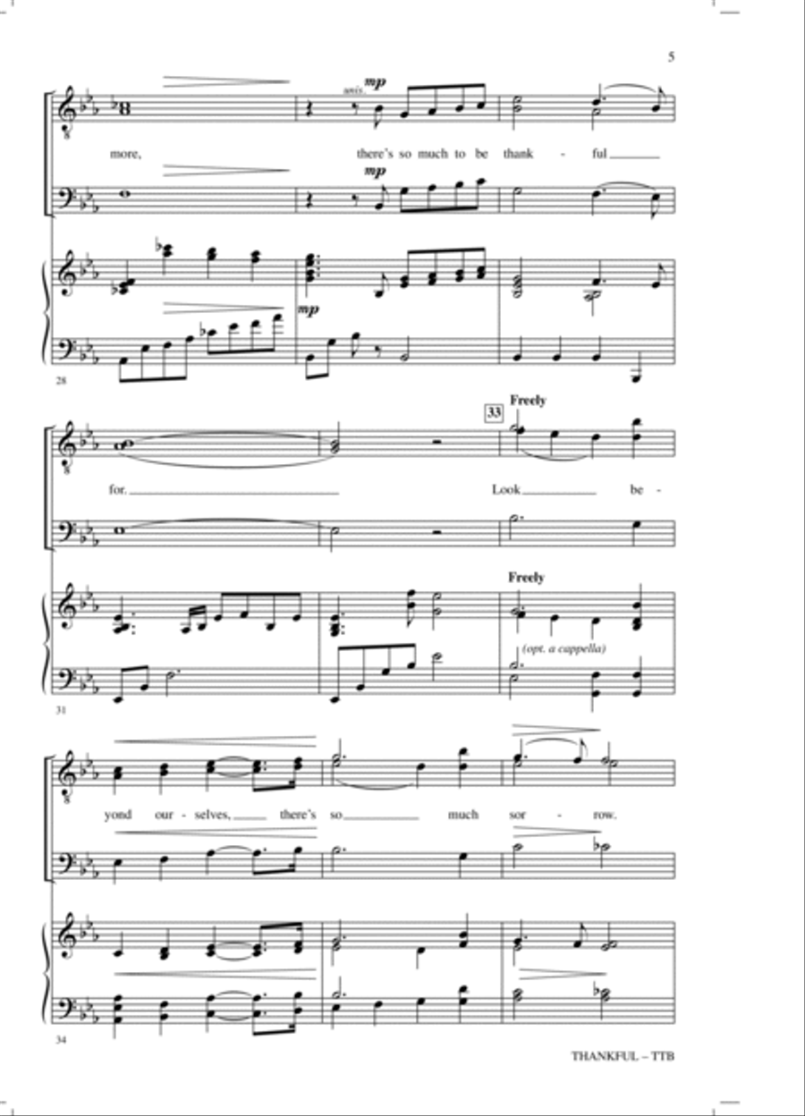 Thankful (arr. Mark Hayes) TTB scores gallery preview page 4