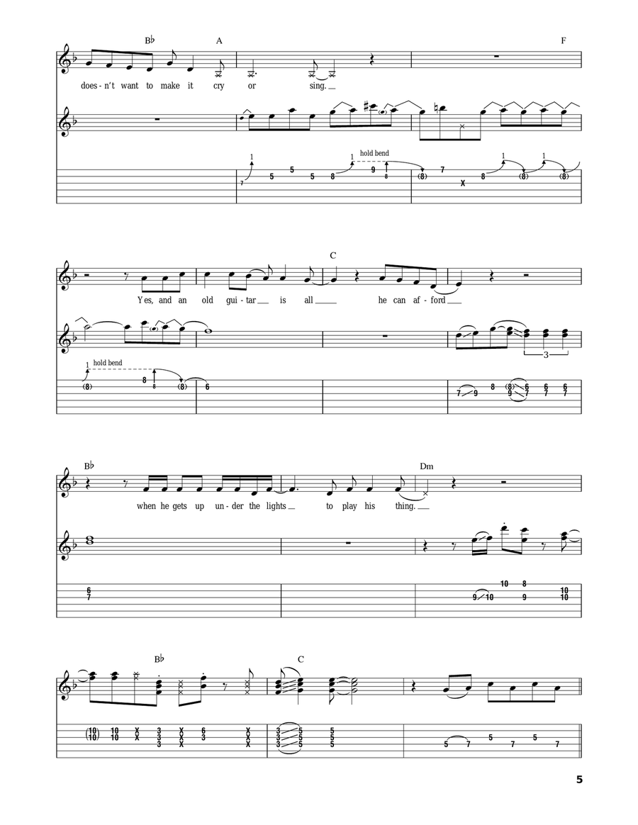 Sultans Of Swing Acoustic Guitar scores gallery preview page 5