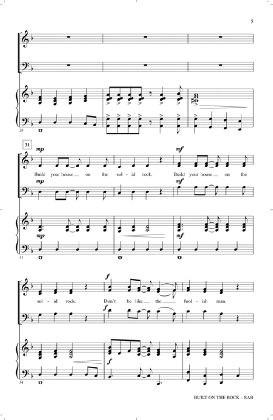 Built On The Rock 3-Part scores gallery preview page 4