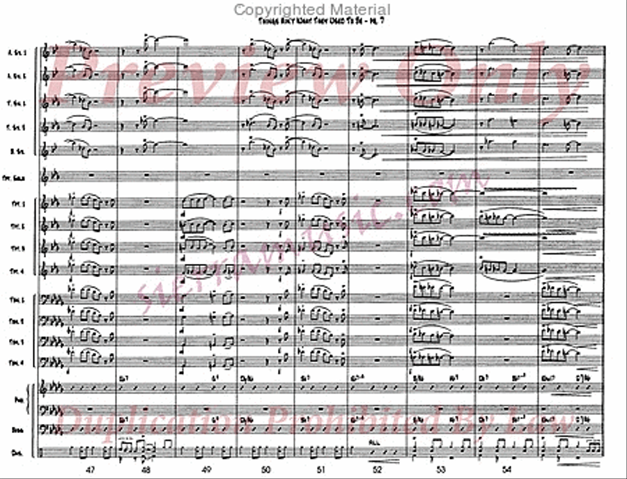 Things Ain't What They Used To Be Jazz Ensemble scores gallery preview page 8