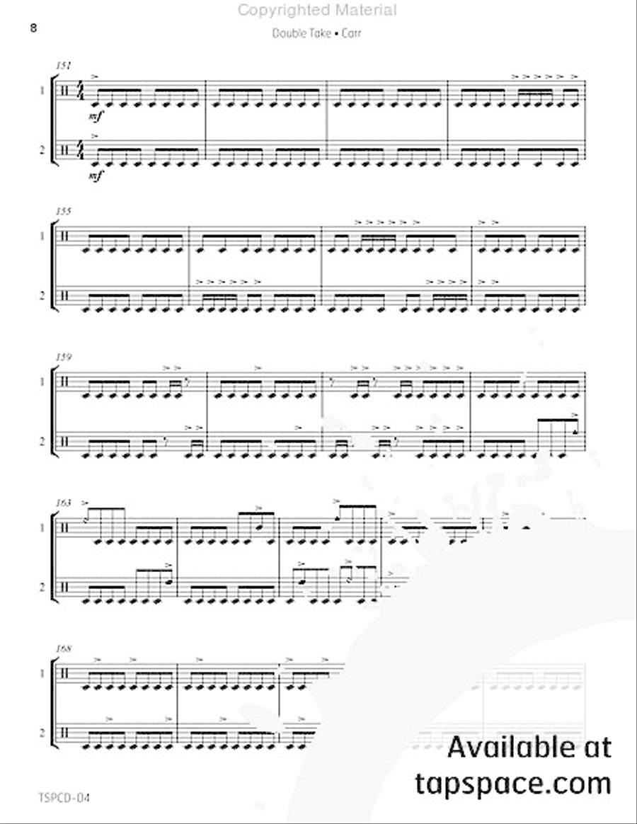 Double Take Snare Drum scores gallery preview page 13