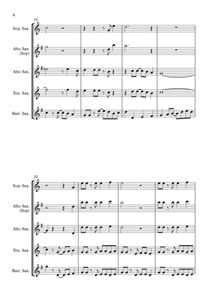 The Sloop John B (The John B Sails) - Saxophone Quartet