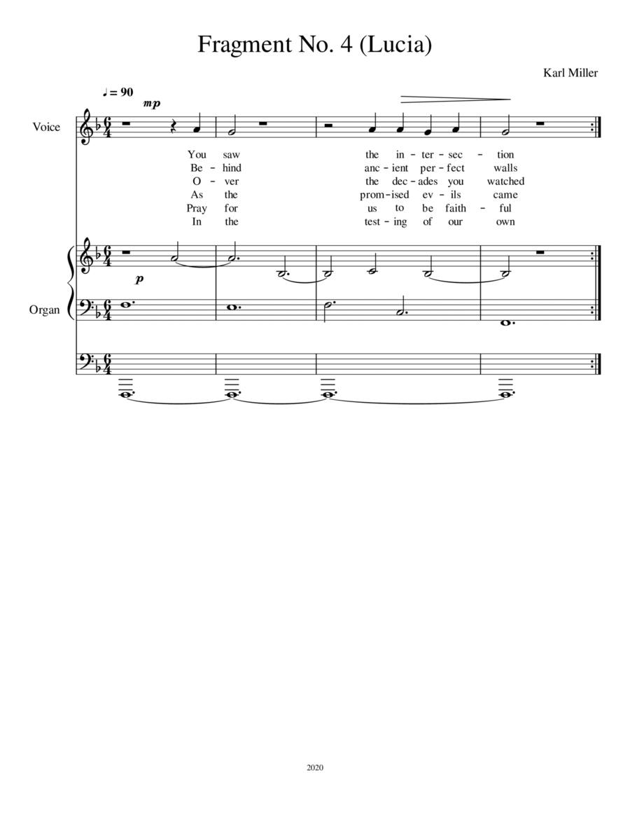 Fragment No. 4 (Lucia) Fragment No. 4 (Lucia) Voice scores gallery preview page 1