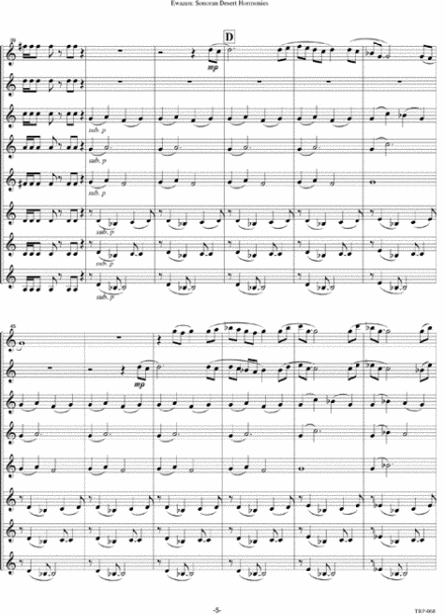Sonoran Desert Harmonies Small Ensemble scores gallery preview page 6
