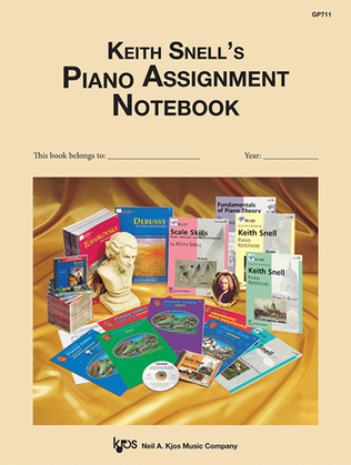 Book cover for Piano Assignment Notebook
