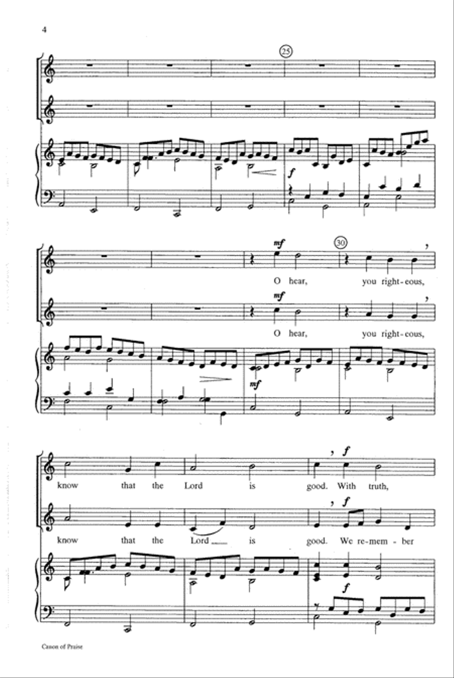 Canon of Praise 3-Part scores gallery preview page 5