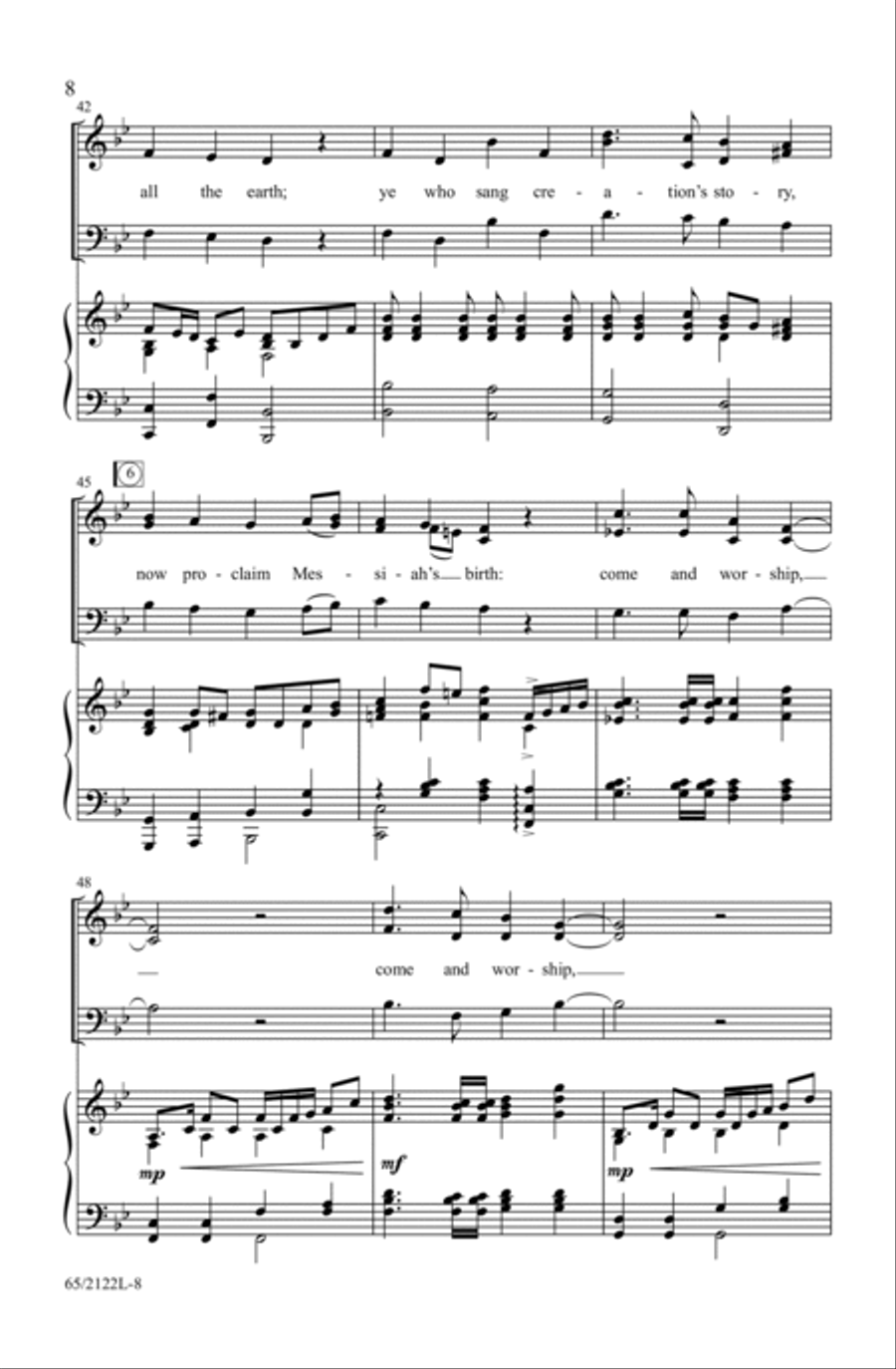 A New and Glorious Morn! 3-Part scores gallery preview page 8